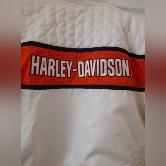 Harley Davidson - Motorbike Jacket - Cream/Orange - Medium - Picture 9 of 13